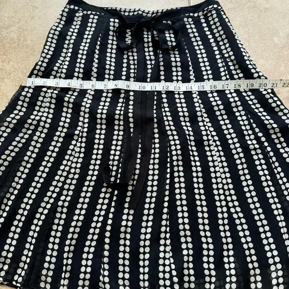 Silk Skirt Polka Dot Women’s Knee Length Coquette Whimsy Goth Fairy Preppy
